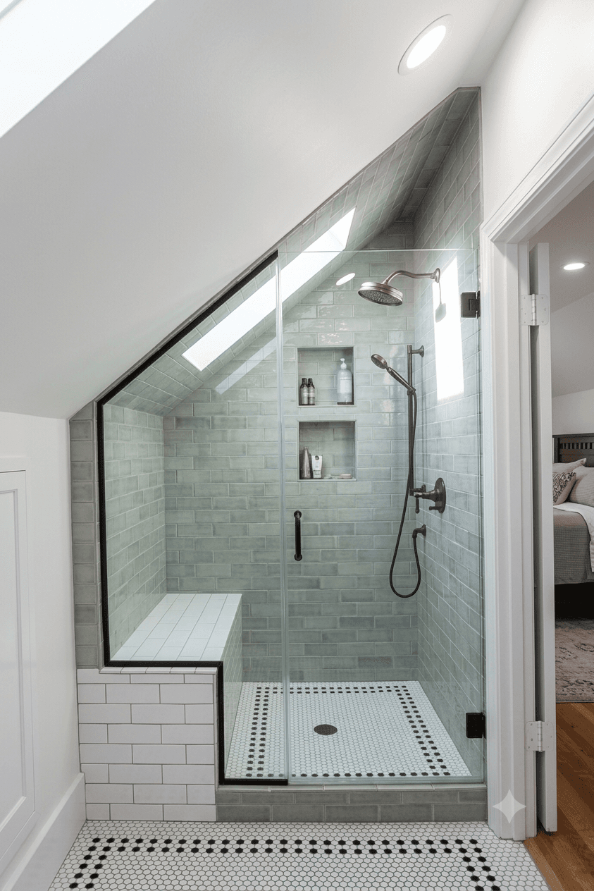 Artisan Subway Tile Luxury Bathroom — Samra Construction Karachi